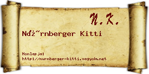Nürnberger Kitti névjegykártya